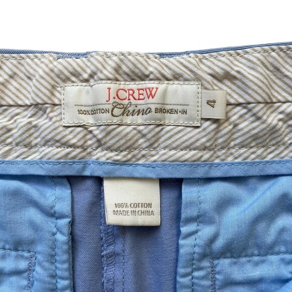 J.CREW Broken-In Chino Shorts in Light Blue Size 4 - Picture 3 of 4